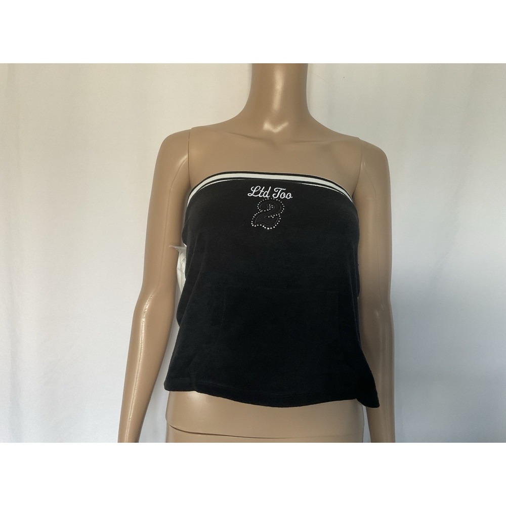 Juniors' Limited Too Terry Tube Top Black Size XL